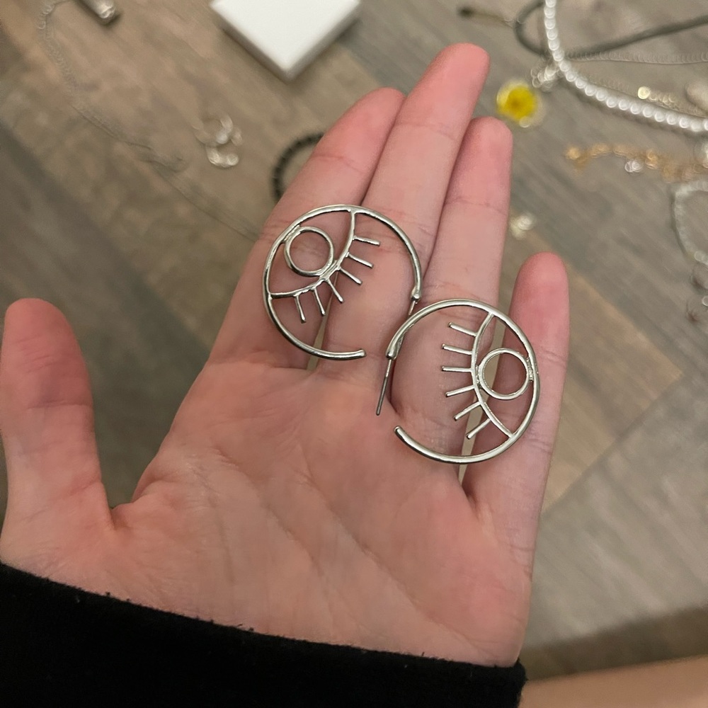 evil eye hoops
